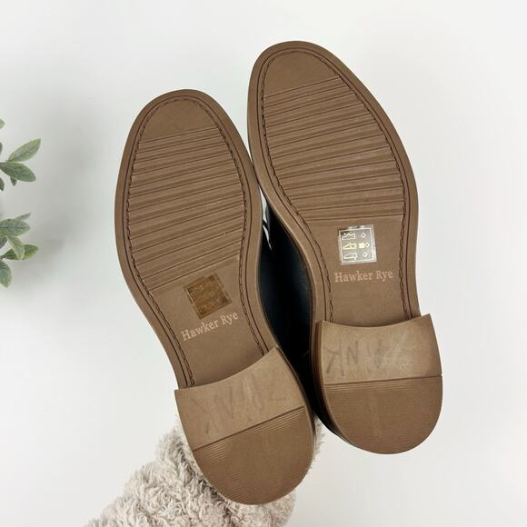 Hawker Rye Men's Black Leather Oxfords Size 8 - Picture 6 of 8